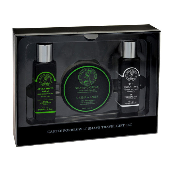Castle Forbes Wet Shave Travel Gift Set Lime