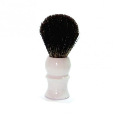 Omega 100% Hog Bristle Shaving Brush, Plastic Handle, Cream