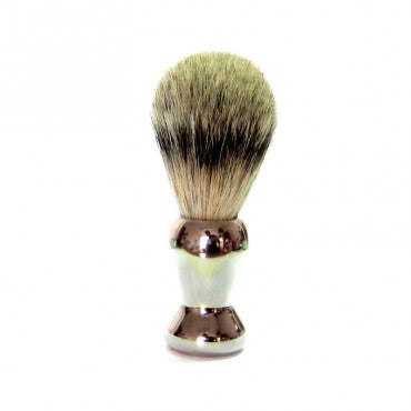 Gold-Dachs "Best Basics" Grey Badger Shaving Brush, White