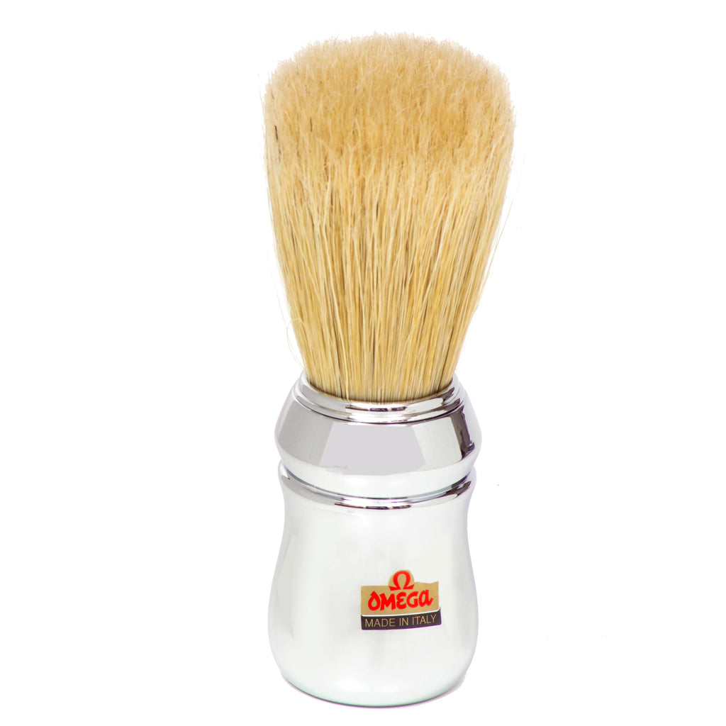 Omega Chrome Boar Bristle Shaving Brush