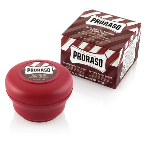 Proraso Shaving Soap in a Bowl with Sandalwood Oil and Shea Butter (150 ml/5.2 oz)