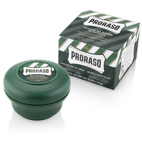 Proraso Shaving Soap in a Bowl with Eucalyptus Oil and Menthol (150 ml/5.2 oz)